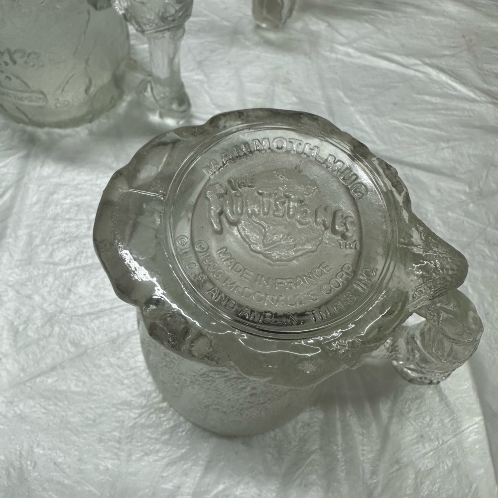 Vintage McDonalds "FLINSTONES" Clear Glass Coffee Mugs 1993 Set of 4 - Picture 14 of 15